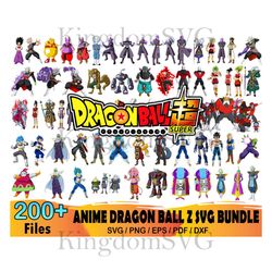 200 anime dragon ball z svg bundle, son goku svg, anime svg