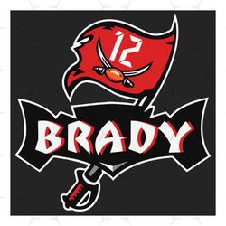 tom brady 12 buccaneers svg, sport svg, tom brady svg, tampa bay buccaneers, tom brady 12 svg, buccaneers player, tom bu