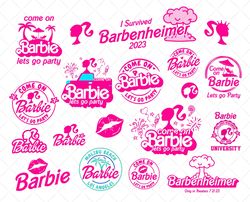 Barbie Svg, Barbie doll, Bundle Layered Svg Files, Clipart Files, Barbie Icon Bundle, Barbie Oppenheimer, Barbenheimer