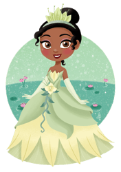 Princess and The Frog PNG Clipart, Princess PNG, Princess Clipart, Tiana PNG, Transparent Background, Instant Download