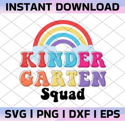 kindergarten squad png image, back to school design, sublimation designs downloads, png file