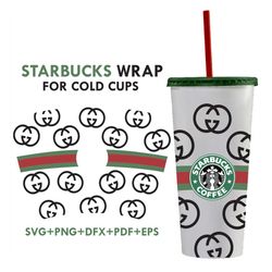 starbuck wrap for cold cups svg, trending svg, gucci starbuck svg, full wrap starbuck svg, starbuck svg, starbuck cup sv