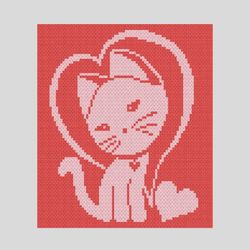 loop yarn finger knitted my cute cat blanket pattern pdf download