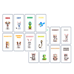 printable pet collection flashcards n coloring pages for free