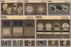 rattan cane sign backer bundle / rattan cane round shape laser cut files  / cane webbing flower svg dxf cdr ai 497