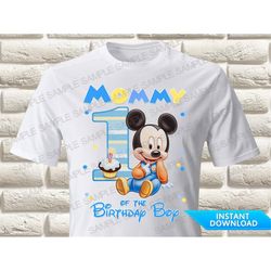 baby mickey mouse mommy of the first birthday boy iron on transfer baby mickey mouse iron on transfer baby mickey mouse