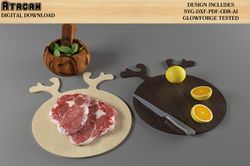 deer cutting board / deer snack tray / chopping boards for breakfast cheese bread 484