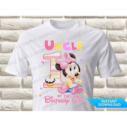baby minnie mouse uncle of the first birthday girl iron on transfer baby minnie mouse iron on transfer baby minnie mouse