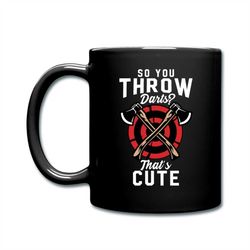 axe throwing gift, axe throwing mug, axe throwing mugs, lumberjack gift, hatchett mug, hatchett gift, axe thrower gift,