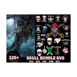 120 skull bundle svg, skull svg