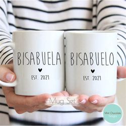 bisabuela, bisabuelo mug set - new bisabuela gift, new bisabuelo gift, great grandma gift, great grandpa gift, bisabuela