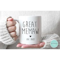 great memaw - pregnancy announcement, pregnancy reveal, new great memaw gift, new baby announcement, baby reveal, new me