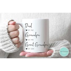 dad, grandpa, great grandpa - great grandpa gift, new baby, baby reveal gift, custom new grandpa, father's day gift, gre