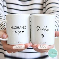 husband, daddy 2 - first time daddy gift, husband to daddy, custom new daddy gift, new dad gift, father's day gift, firs