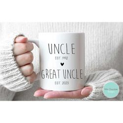 uncle, great uncle - pregnancy announcement, pregnancy reveal, great uncle gift, new baby, baby reveal gift, custom new