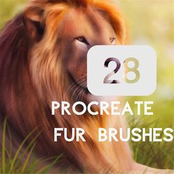 28 procreate fur brushes, procreate fur brushes, procreate animal, procreate fur brushes, procreate animal brushes,