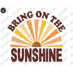 Sunshine Png, Retro Sunshine Sublimation Design, Summer Png, Vacation Design, Digital File