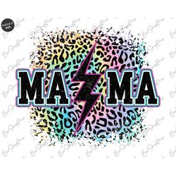 Mama PNG, Mama Lightning Bolt Png, Leopard Mama Png, Mama Png, Retro Design, Mama Sublimation Design, Retro Png Sublimat