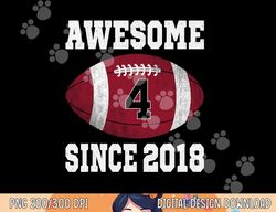 4th birthday football player 4 years old vintage retro png, sublimation copy