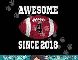 4th birthday football player 4 years old vintage retro png, sublimation copy