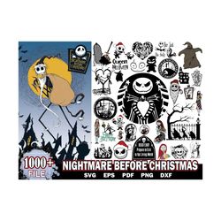 1000 nightmare before christmas svg, christmas svg, jack skellington svg, digital file cut instant download