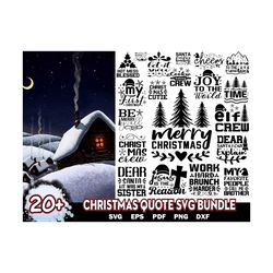 20 christmas quote designs svg bundle, xmas ornaments, christmas svg, merry christmas svg, xmas svg, christmas clipart