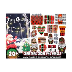 20 designs christmas gnome png bundle, christmas png, gnome png, xmas png, merry christmas png, christmas bundle