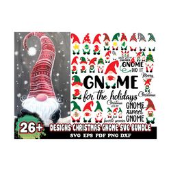 26 designs gnomes svg bundle, christmas svg, christmas gnomes svg, xmas svg, merry christmas svg, christmas sublimation