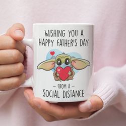 super cute fathers day mug - gift for dad - fathers dad social distancing gift - dad gift from daughter - dad mug from s