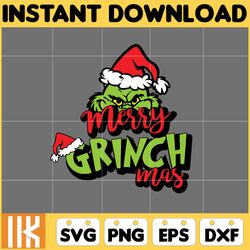 grinchmas svg, merry grinchmas svg, christmas movie, funny christmas svg, grinchmas clipart, digital download (4)