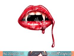 awesome vampire fangs lips halloween trick or treat png, sublimation copy