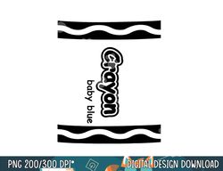 baby blue crayon easy halloween costume cute png, sublimation png, sublimation copy
