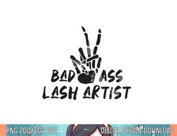 bad ass lash artist skeleton hands eyelashes halloween png, sublimation copy