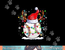 baseball santa hat reindeer christmas lights funny xmas  png,sublimation copy