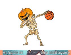 basketball dabbing skeleton men boys halloween basketball png, sublimation copy