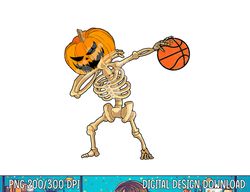 basketball dabbing skeleton men boys halloween basketball png, sublimation copy