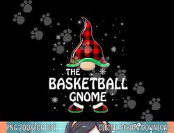 basketball gnome buffalo plaid matching family christmas  png,sublimation (1) copy