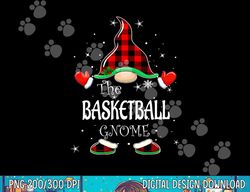 basketball gnome buffalo plaid matching family christmas  png,sublimation copy