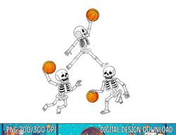 basketball halloween skeleton dunking dribble boys kids teen png, sublimation copy
