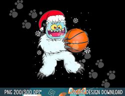 basketball player yeti abominable snowman christmas pajama  png,sublimation copy