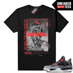 infrared 4s sneaker match tees black "rebel"