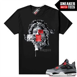 infrared 4s sneaker match tees black 'marcello gior greek god'