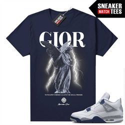 midnight navy 4s shirts to match sneaker tees navy 'gior no weapon'