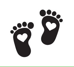 baby footprint, baby feet svg instant download svg, png, eps, dxf, jpg digital download