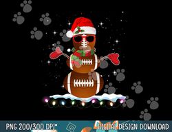 christmas football ball snowman santa hat funny sport xmas png, sublimation copy