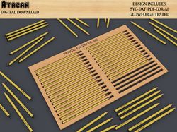 Pencil Jig SVG File / Digital Pencil Jig File / Easy to use Glowforge files and laser cut files 365