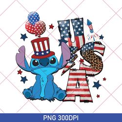 disney stitch 4th of july png, stitch usa png, vintage disney 4th of july png, disney patriotic png, disney family png