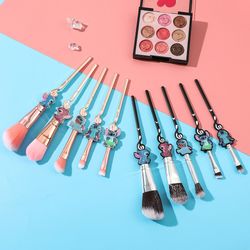 5pcs stitch anime cosmetics beauty tool set eyebrow lip smudge loose powder cartoon angel scrump