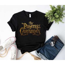 pirates of the caribbean logo t-shirt, pirates movie shirt, pirates of caribbean shirt, pirate caribbean shirt, pirate s