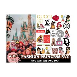 400 Fashion Princess Svg, Disney Svg, Princess Svg